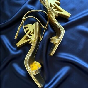 EGO Gold Strappy Heels UK size 5